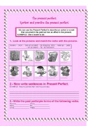 English Worksheet: PRESENT PERFECT