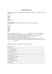 English Worksheet: colour lecture