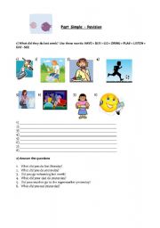 English Worksheet: Past Simple Revision - Elementary