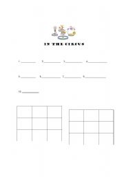 English Worksheet: Bingo sheet