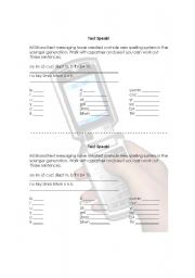 English Worksheet: Text Speak- Text messaging abreviations in English