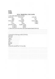 English Worksheet: Pluralul substantivelor