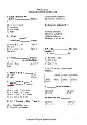 English Worksheet: 4th grade, mixed questions