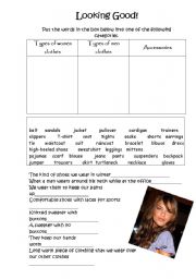 English Worksheet: Clothes