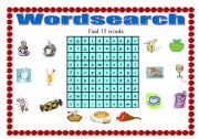 English worksheet: Food wordsearch