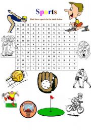 English worksheet: Sports are fun!