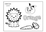 English Worksheet: Colors: Orange