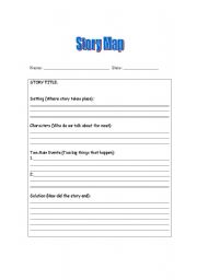 English Worksheet: Story Map Outline