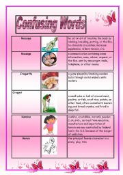 English Worksheet: confusing words!