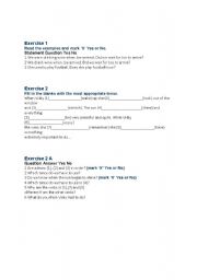 English worksheet: past continuous tense