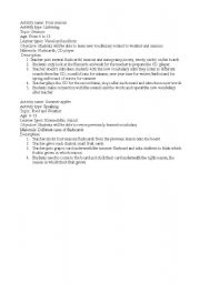 English Worksheet: Four Seasons