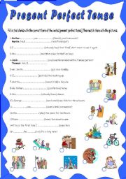 English Worksheet: Present Perfect Tense