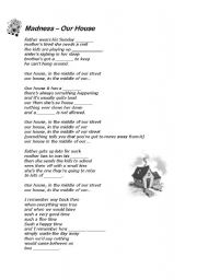 English worksheet: Listening (song) Madness - Our house