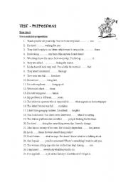 English worksheet: Test_prepositions