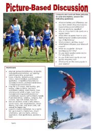 English Worksheet: Picture-Based Discussion (29): Sports