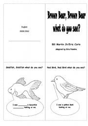 English Worksheet: Brown Bear Staple Book and fathers day gift