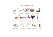 English Worksheet: musical instruments