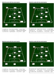 English Worksheet: football pitch