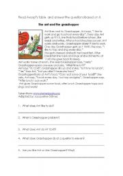 English Worksheet: Reading Comprehension