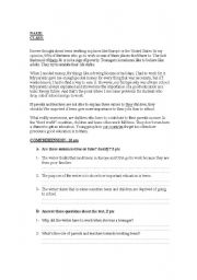 English worksheet: global test