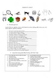 English Worksheet: superstition