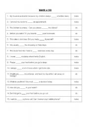 English Worksheet: Make or Do Worksheet