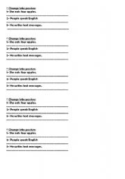 English worksheet: Passive