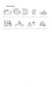 English Worksheet: present continuous 