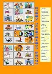 English Worksheet: Daily Activities Bingo