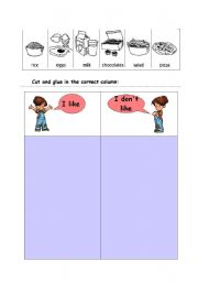 English Worksheet: Likes and dislikes