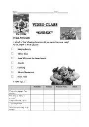 English Worksheet: Shrek