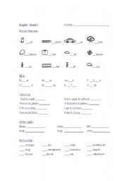 English worksheet: English Year 2