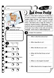 English Worksheet: RC Series Level 1_25 Red Cross Doctor (Fully Editable + Answer Key)
