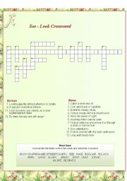 English worksheet: See-Look Crossword