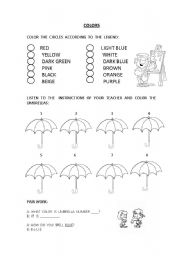 English Worksheet: Learning Colors