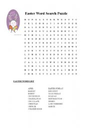 English Worksheet: Easter Word Search