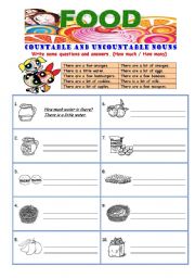 Food (Countable and Uncountable Nouns)