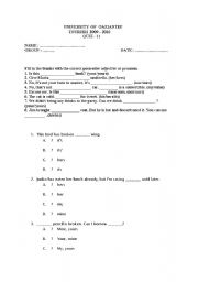 English Worksheet: quz - 11