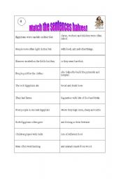 English Worksheet: Ancient Egypt - Daily life