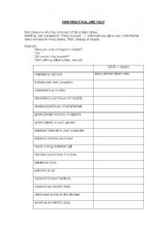 English worksheet: Find someone who... (How practical are you?)