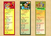 English Worksheet: Bookmarks with Plurals