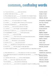 English Worksheet: ADVANCED COMMON CONFUSED WORDS