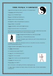 English worksheet: The Ninjas Locket, rol playing