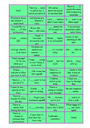 English Worksheet: Negative Words Board Game