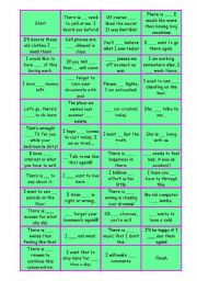 English Worksheet: Negative Words Board Game