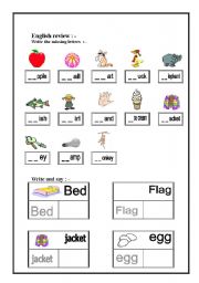 English worksheet: fill in the missing letters