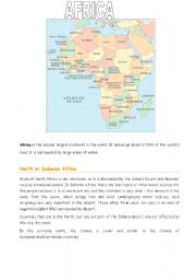 English worksheet: Africa