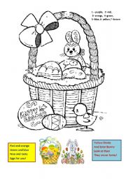 English Worksheet: Easter basket