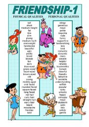 FRIENDSHIP - PHYSICAL AND PERSONAL QUALITIES POSTER - 1