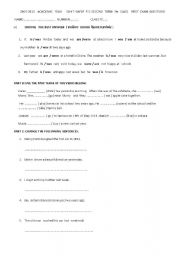 English Worksheet: simple past tense, can, could, used to